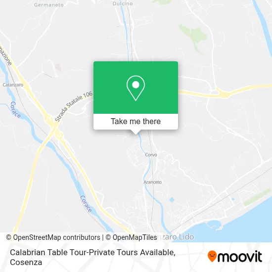 Calabrian Table Tour-Private Tours Available map