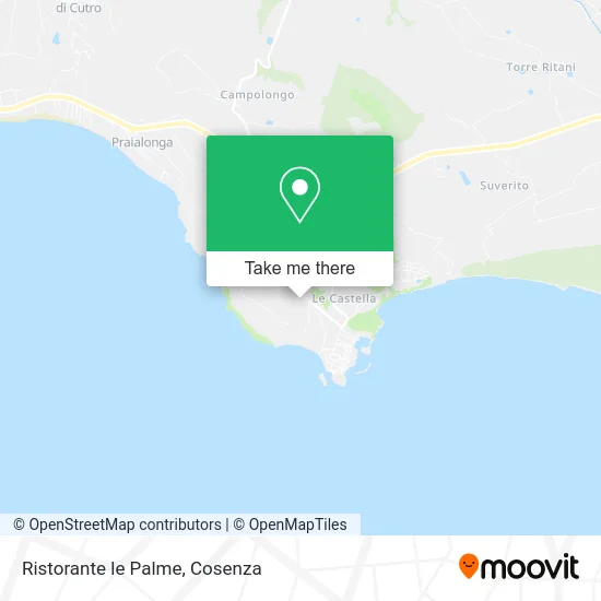 Restaurant the Palms map