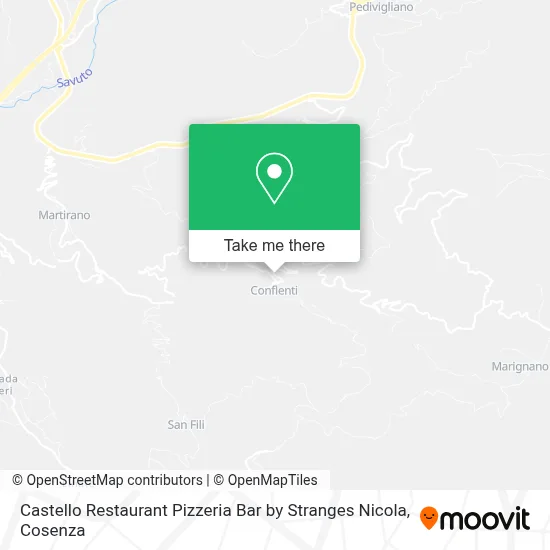 Castello Restaurant Pizzeria Bar by Stranges Nicola map