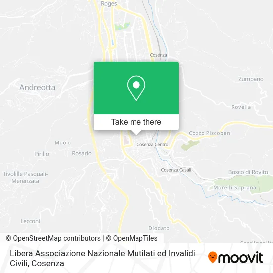 Libera Associazione Nazionale Mutilati ed Invalidi Civili map