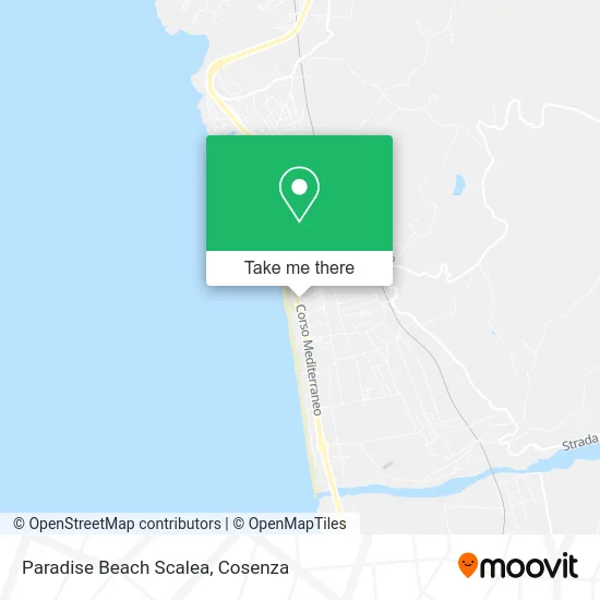 Paradise Beach Scalea map
