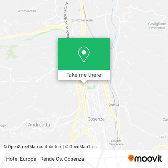 Hotel Europa - Rende Cs map