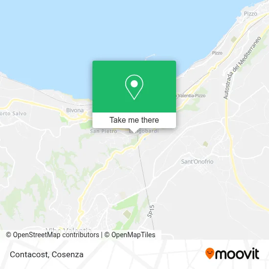 Contacost map