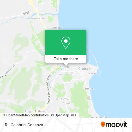Rti Calabria map