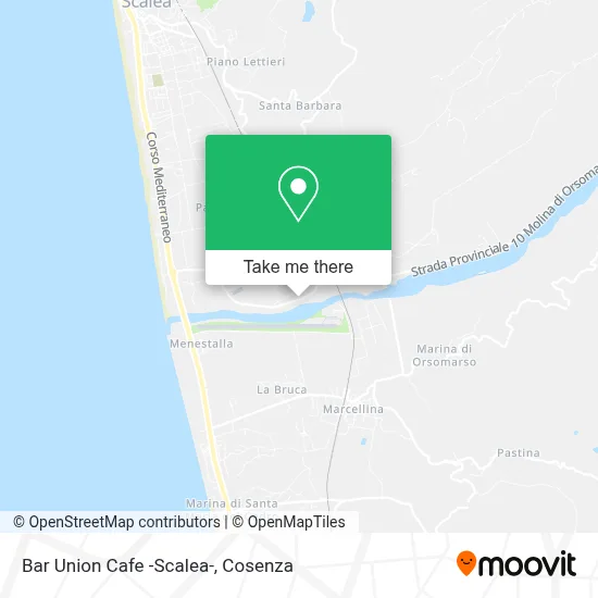 Bar Union Cafe -Scalea- map