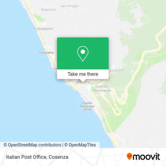 Italian Post Office map