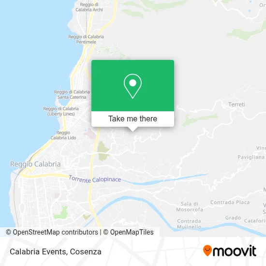 Calabria Events map