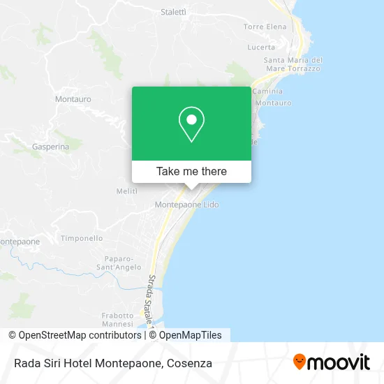 Rada Siri Hotel Montepaone map