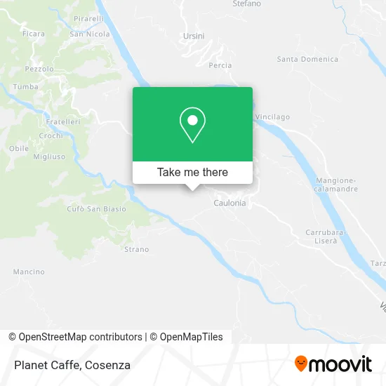 Planet Caffe map