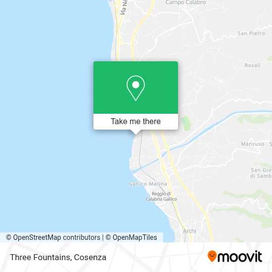 Three Fountains map