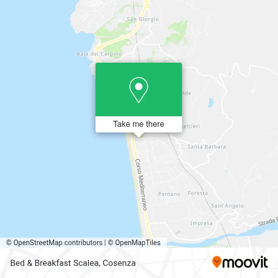 Bed & Breakfast Scalea map