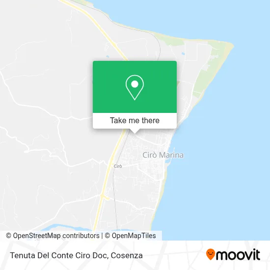 Tenuta Del Conte Ciro Doc map