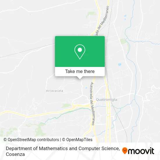 Department of Mathematics and Computer Science map