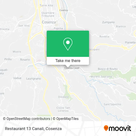 Restaurant 13 Canali map