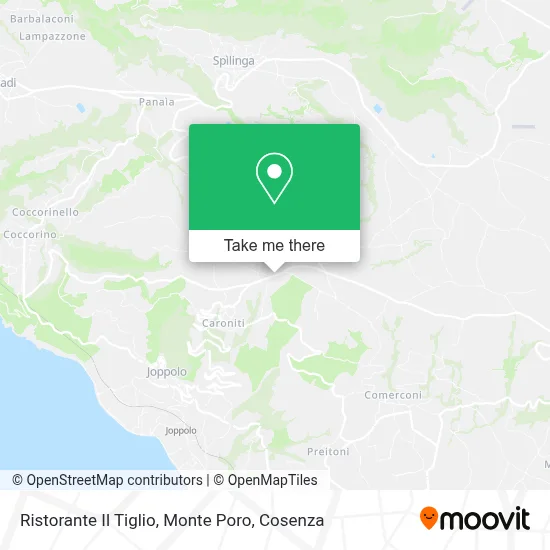 Ristorante Il Tiglio, Monte Poro map