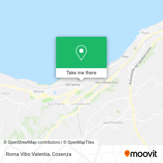 Roma Vibo Valentia map