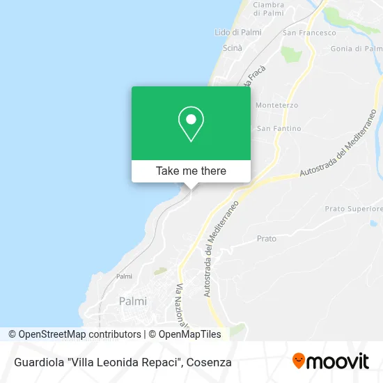 Guardiola "Villa Leonida Repaci" map