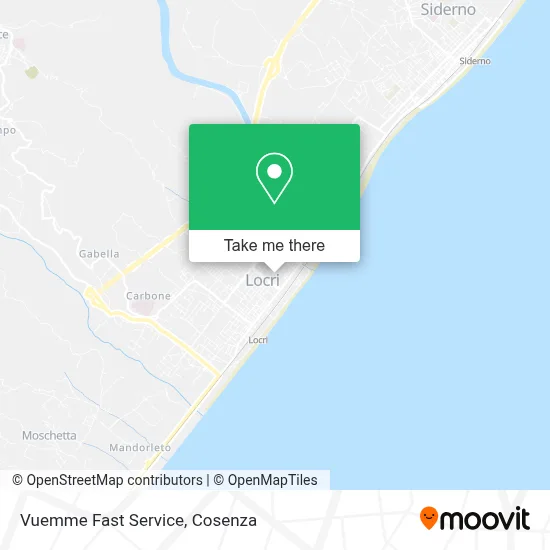 Vuemme Fast Service map