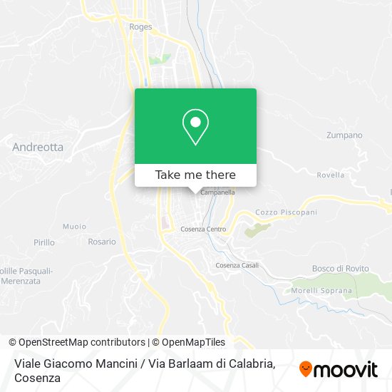 Viale Giacomo Mancini / Via Barlaam di Calabria map