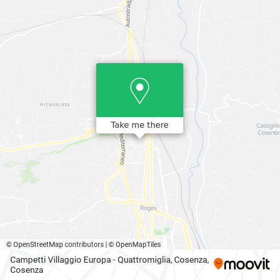 Campetti Villaggio Europa - Quattromiglia, Cosenza map
