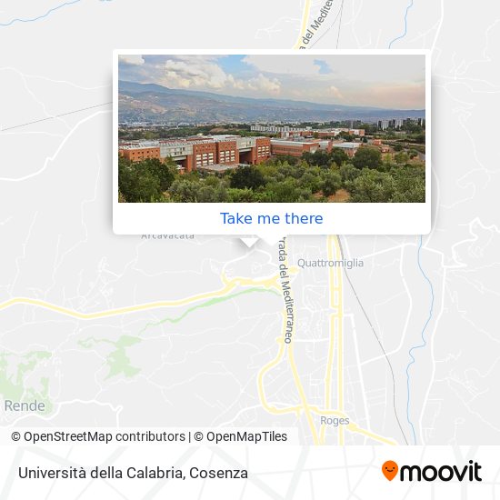 Università della Calabria map