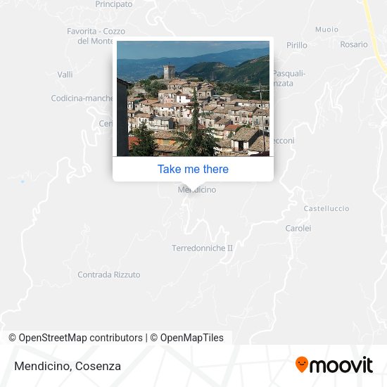 Mendicino map