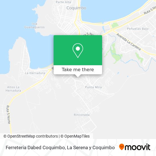 Mapa de Ferreteria Dabed Coquimbo