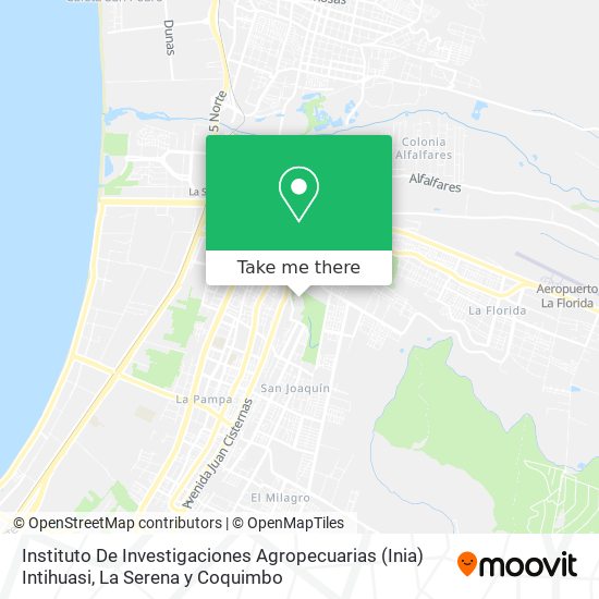 Mapa de Instituto De Investigaciones Agropecuarias (Inia) Intihuasi