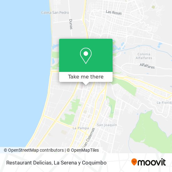Restaurant Delicias map
