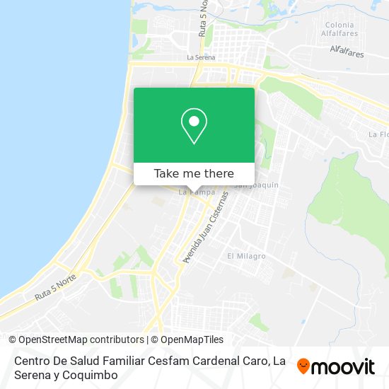 Mapa de Centro De Salud Familiar Cesfam Cardenal Caro