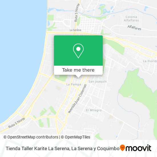 Mapa de Tienda Taller Karite La Serena