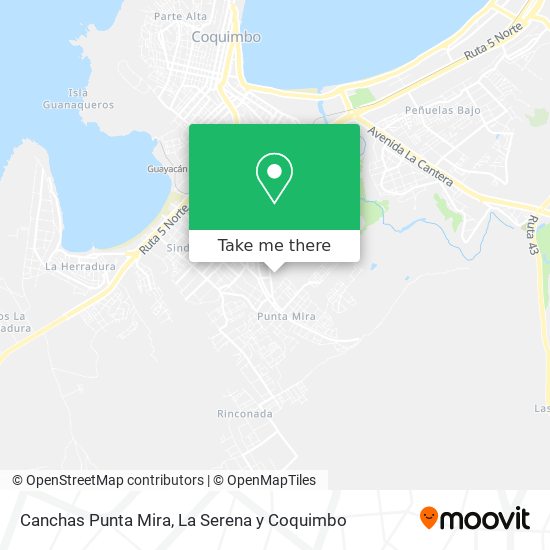 Canchas Punta Mira map