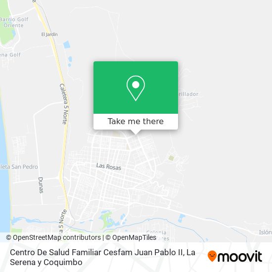 Mapa de Centro De Salud Familiar Cesfam Juan Pablo II