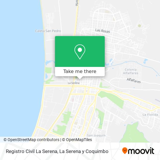 Registro Civil La Serena map