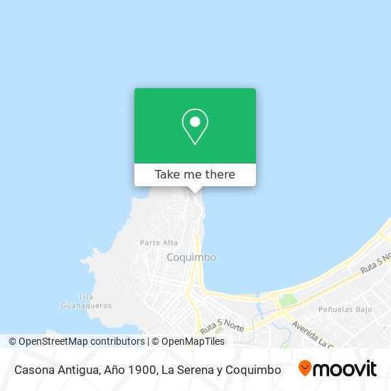 Casona Antigua, Año 1900 map