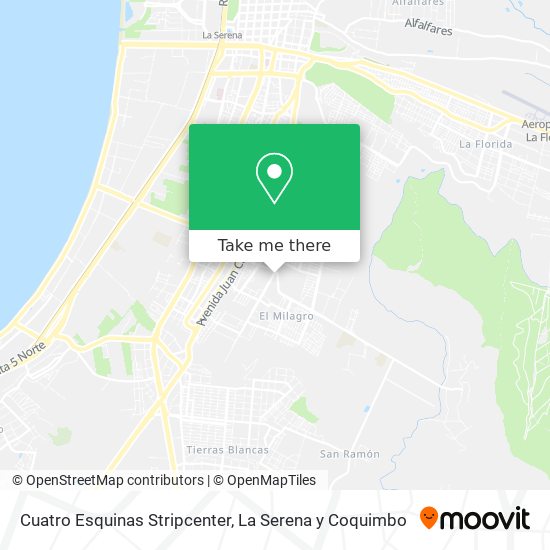 Cuatro Esquinas Stripcenter map