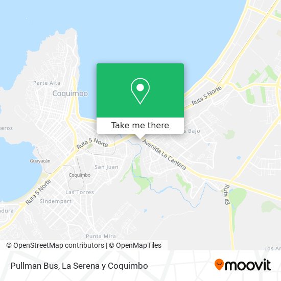 Mapa de Pullman Bus