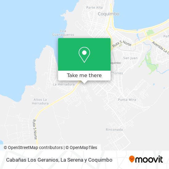 Mapa de Cabañas Los Geranios