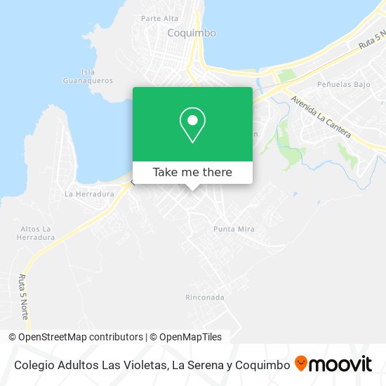 Colegio Adultos Las Violetas map