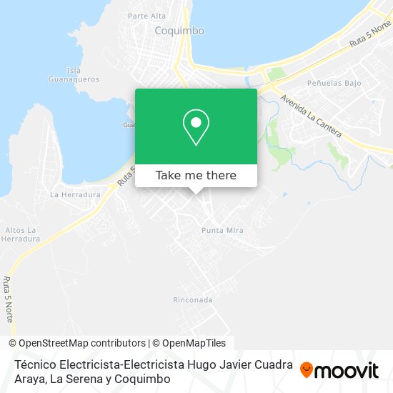 Técnico Electricista-Electricista Hugo Javier Cuadra Araya map