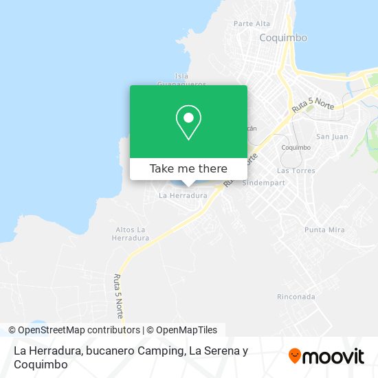 Mapa de La Herradura, bucanero Camping