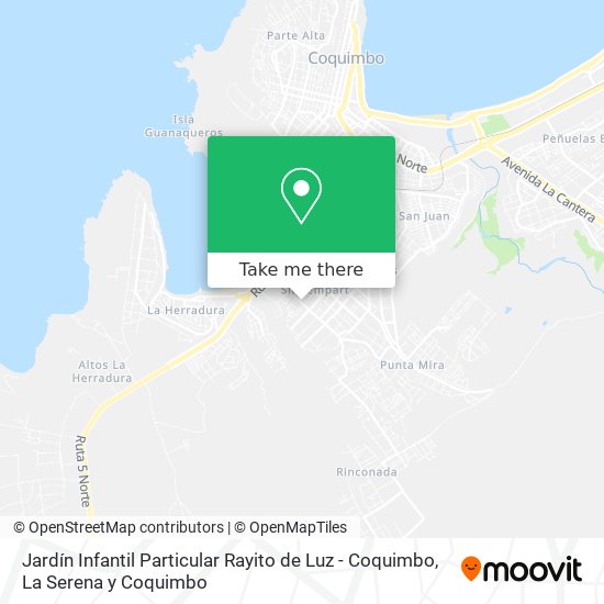 Jardín Infantil Particular Rayito de Luz - Coquimbo map