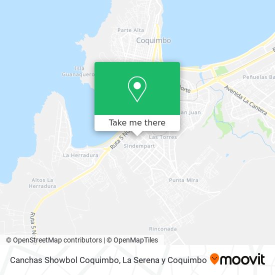 Canchas Showbol Coquimbo map