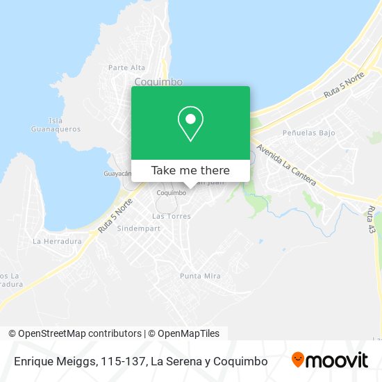 Mapa de Enrique Meiggs, 115-137