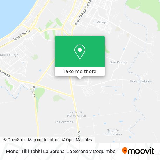 Mapa de Monoi Tiki Tahiti La Serena