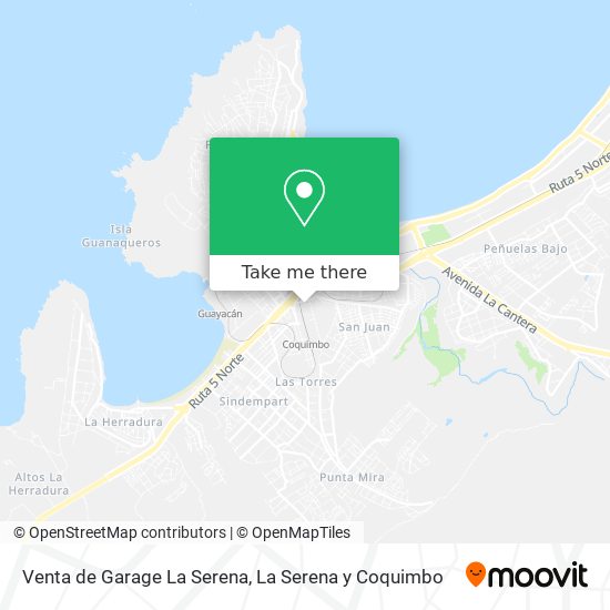 Mapa de Venta de Garage La Serena