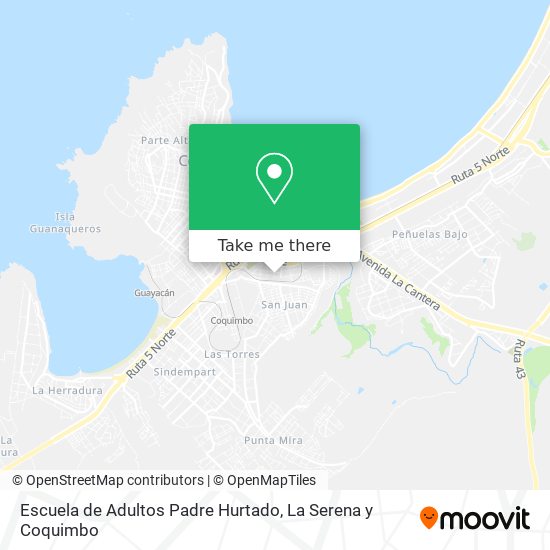 Escuela de Adultos Padre Hurtado map