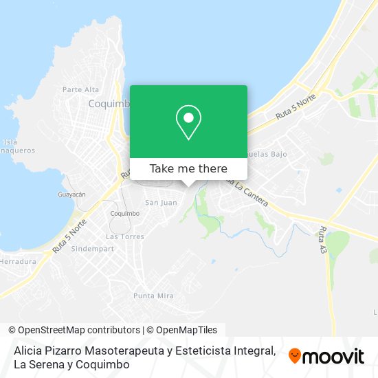 Mapa de Alicia Pizarro Masoterapeuta y Esteticista Integral