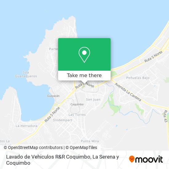 Mapa de Lavado de Vehiculos R&R Coquimbo