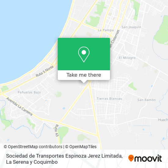 Sociedad de Transportes Espinoza Jerez Limitada map